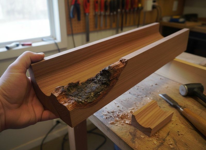 Wooden Gutter Replacement detail